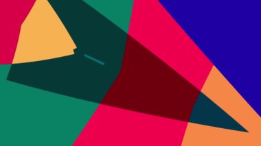 Yaz Müziği için Renkli Geometrik ve Psikedelik Hareket Grafik Görüntü Canlandırma Arkaplanı