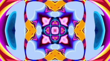 Müzik festivali için Kaleydoskop psikedelik renkli video