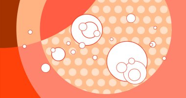 Sonbahar için turuncu renklerde soyut Geometrik çember deseni arkaplanı ve düşüşü