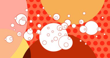 Sonbahar için turuncu renklerde soyut Geometrik çember deseni arkaplanı ve düşüşü