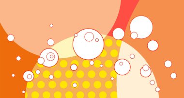 Sonbahar için turuncu renklerde soyut Geometrik çember deseni arkaplanı ve düşüşü