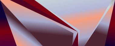 Teknoloji ve bilim tasarımları için soyut Geometrik siyah, kırmızı ve metalik arkaplan