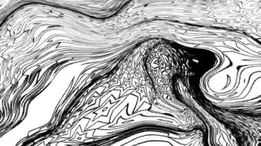 Yağlı boya çizgileri olan siyah beyaz sıvı arkaplan 