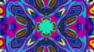 Soyut kaleydoskop arkaplanı. Güzel çok renkli kaleydoskop dokusu. Eşsiz kaleydoskop tasarımı. 