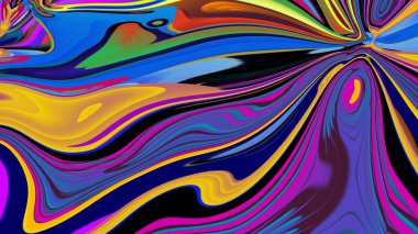 Renkli psikedelik arka plan. Renkli karışık sıvı lekelerinin yaratıcı soyut deseni