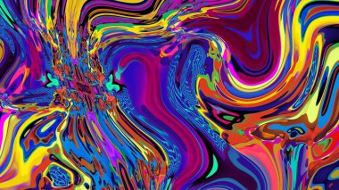 Renkli psikedelik arka plan. Renkli karışık sıvı lekelerinin yaratıcı soyut deseni