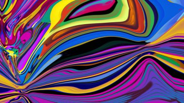 Renkli psikedelik arka plan. Renkli karışık sıvı lekelerinin yaratıcı soyut deseni