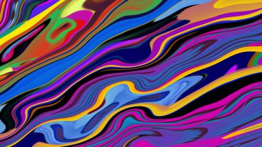 Parlak psikedelik arka plan. Karışık sıvı renk lekelerinin yaratıcı soyut deseni