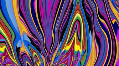 Renkli psikedelik arka plan. Renkli karışık sıvı lekelerinin yaratıcı soyut deseni