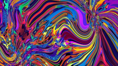 Parlak psikedelik arka plan. Karışık sıvı renk lekelerinin yaratıcı soyut deseni