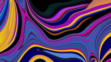 Parlak psikedelik arka plan. Karışık sıvı renk lekelerinin yaratıcı soyut deseni