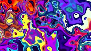 Renkli psikedelik arka plan. Renkli karışık sıvı lekelerinin yaratıcı soyut deseni