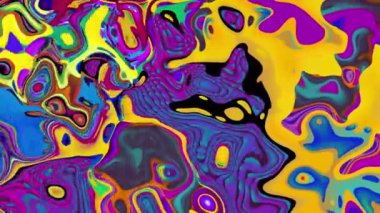 Renkli psikedelik arka plan. Renkli karışık sıvı lekelerinin yaratıcı soyut deseni