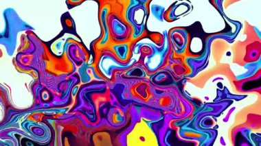 Renkli psikedelik arka plan. Renkli karışık sıvı lekelerinin yaratıcı soyut deseni