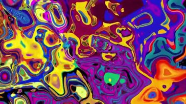 Renkli psikedelik arka plan. Renkli karışık sıvı lekelerinin yaratıcı soyut deseni