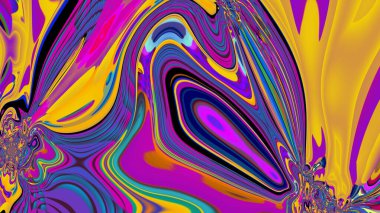 Parlak psikedelik arka plan. Karışık sıvı renk lekelerinin yaratıcı soyut deseni