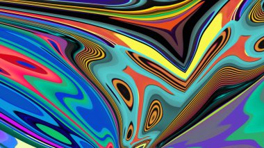 Parlak psikedelik arka plan. Karışık sıvı renk lekelerinin yaratıcı soyut deseni