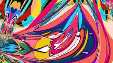 Yaz için soyut renkli sıvı fraktal psikedelik arkaplan