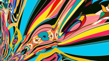 Renkli çizgiler çizimi ile soyut arkaplan