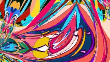 Yaz için soyut renkli sıvı fraktal psikedelik arkaplan