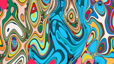 abstract background of colorful wavy lines.