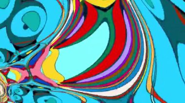 Yaz için soyut renkli sıvı fraktal psikedelik arkaplan