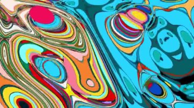 Yaz Müziği için Renkli Sıvı ve Psikedelik Hareket Grafik arkaplan videosu