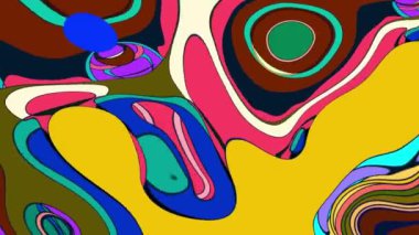 Yaz Müziği için Renkli Sıvı ve Psikedelik Hareket Grafik arkaplan videosu