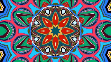 Kusursuz iz sürücü fayans mehndi tasarımı. Etnik süs, renkli karalama simetri dokusu. Geleneksel ruhani kabile tasarımı