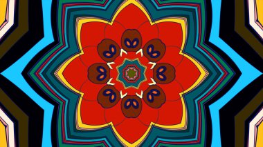 Kusursuz iz sürücü fayans mehndi tasarımı. Etnik süs, renkli karalama simetri dokusu. Geleneksel ruhani kabile tasarımı