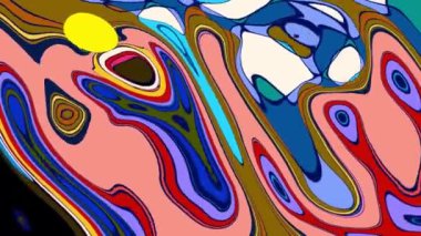 Yaz Müziği için Renkli Sıvı ve Psikedelik Hareket Grafik arkaplan videosu