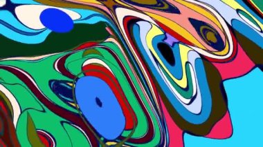 Yaz Müziği için Renkli Sıvı ve Psikedelik Hareket Grafik arkaplan videosu