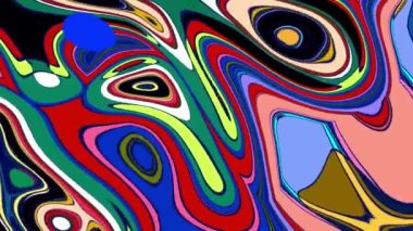 Yaz Müziği için Renkli Sıvı ve Psikedelik Hareket Grafik arkaplan videosu