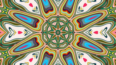 Kusursuz iz sürücü fayans mehndi tasarımı. Etnik süs, renkli karalama simetri dokusu. Geleneksel ruhani kabile tasarımı