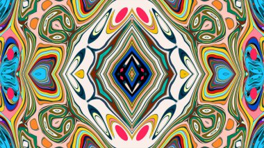 Kusursuz iz sürücü fayans mehndi tasarımı. Etnik süs, renkli karalama simetri dokusu. Geleneksel ruhani kabile tasarımı