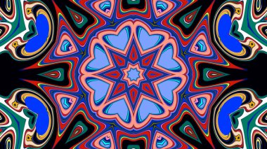 Kusursuz iz sürücü fayans mehndi tasarımı. Etnik süs, renkli karalama simetri dokusu. Geleneksel ruhani kabile tasarımı