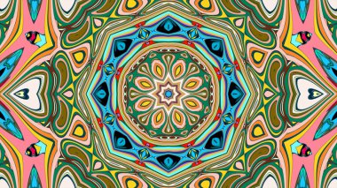 Kusursuz iz sürücü fayans mehndi tasarımı. Etnik süs, renkli karalama simetri dokusu. Geleneksel ruhani kabile tasarımı