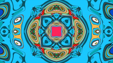 Kusursuz iz sürücü fayans mehndi tasarımı. Etnik süs, renkli karalama simetri dokusu. Geleneksel ruhani kabile tasarımı