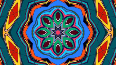 Kusursuz iz sürücü fayans mehndi tasarımı. Etnik süs, renkli karalama simetri dokusu. Geleneksel ruhani kabile tasarımı