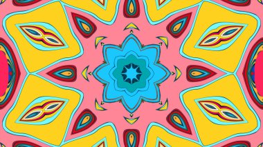 Kusursuz iz sürücü fayans mehndi tasarımı. Etnik süs, renkli karalama simetri dokusu. Geleneksel ruhani kabile tasarımı