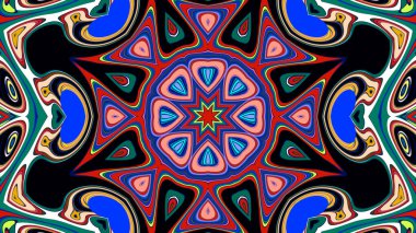 Kusursuz iz sürücü fayans mehndi tasarımı. Etnik süs, renkli karalama simetri dokusu. Geleneksel ruhani kabile tasarımı