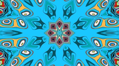 Kusursuz iz sürücü fayans mehndi tasarımı. Etnik süs, renkli karalama simetri dokusu. Geleneksel ruhani kabile tasarımı