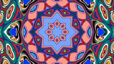 Kusursuz iz sürücü fayans mehndi tasarımı. Etnik süs, renkli karalama simetri dokusu. Geleneksel ruhani kabile tasarımı