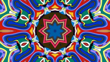 Kusursuz iz sürücü fayans mehndi tasarımı. Etnik süs, renkli karalama simetri dokusu. Geleneksel ruhani kabile tasarımı