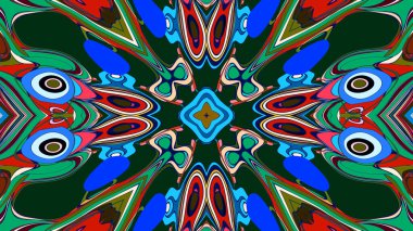 Kusursuz iz sürücü fayans mehndi tasarımı. Etnik süs, renkli karalama simetri dokusu. Geleneksel ruhani kabile tasarımı