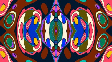 Kusursuz iz sürücü fayans mehndi tasarımı. Etnik süs, renkli karalama simetri dokusu. Geleneksel ruhani kabile tasarımı