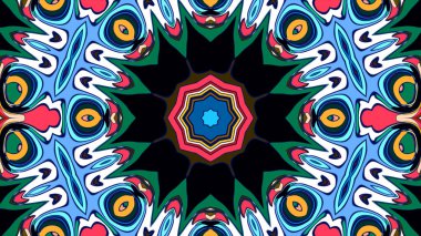 Kusursuz iz sürücü fayans mehndi tasarımı. Etnik süs, renkli karalama simetri dokusu. Geleneksel ruhani kabile tasarımı