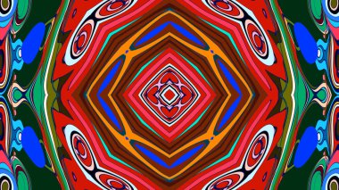 Soyut renkli psikedelik mandala kaleydoskop arkaplanı