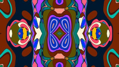 Soyut renkli psikedelik mandala kaleydoskop arkaplanı