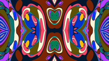 Soyut renkli psikedelik mandala kaleydoskop arkaplanı